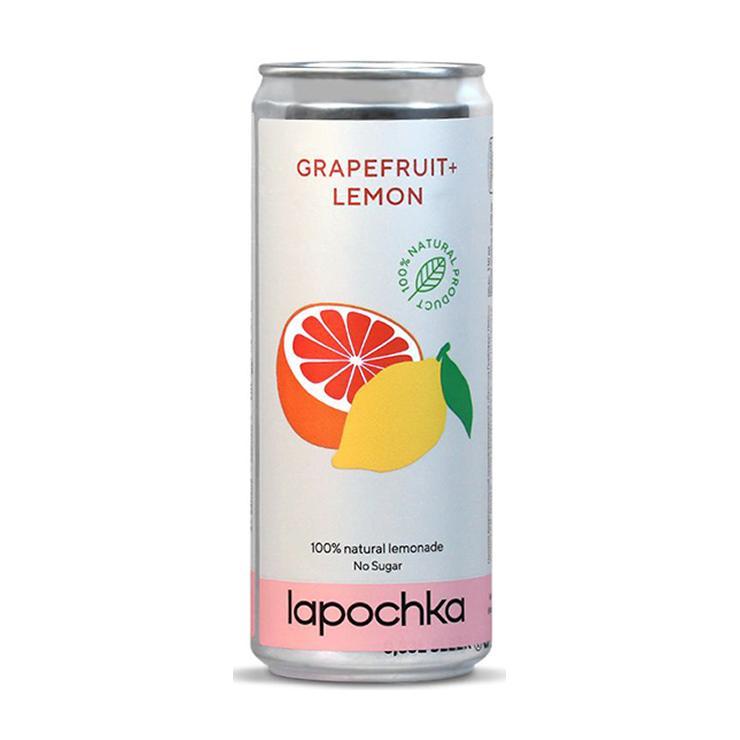 Напиток газированный Lapochka грейпфрут лимон 330 мл., ж/б