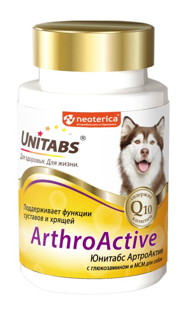 Витаминно-минеральный комплекс для собак UnitabsArthroActive с проблемами опорно-двигательного аппарата 100 табл., банка
