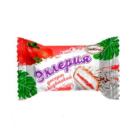 Десерт Акконд Эклерия с клубникой 1,9 кг., картон