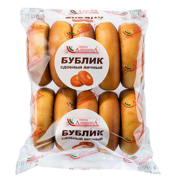 Бублик Завод Алешина сдобный яичный 460 гр., флоу-пак