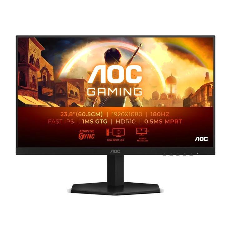 Монитор AOC 24G42E, 1920x1080, IPS, 180Гц, 1хHDMI, 1хDP черный и черный/красный 3 кг., картон