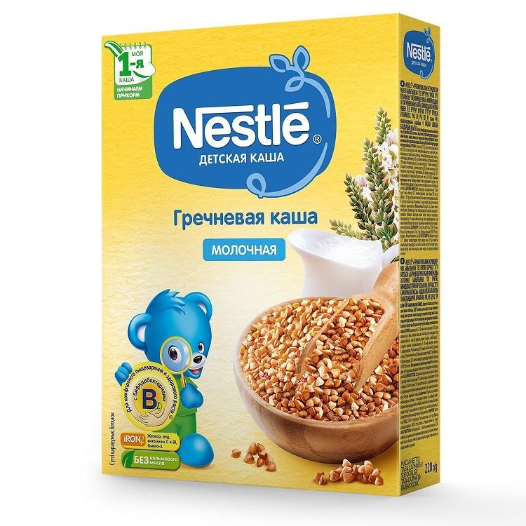 Каша Nestle молочная гречневая с бифидобактериями 220 гр., картон