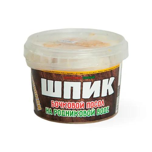 Шпик Мясная Коллекция закусочный соленый с чесноком 450 гр., пластиковая упаковка