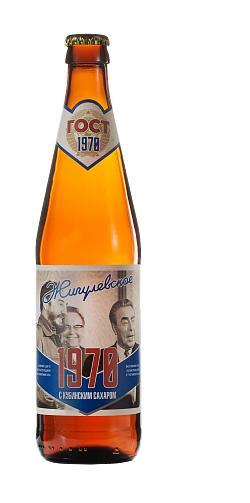 Пиво Таркос Жигулевское 1970 светлое фильтрованное пастеризованное 4,3% 450 мл., стекло