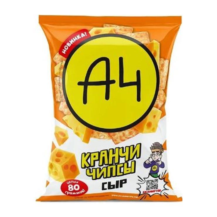 Чипсы LAVA LAVA Кранчи с сыром чеддер 80 гр., флоу-пак