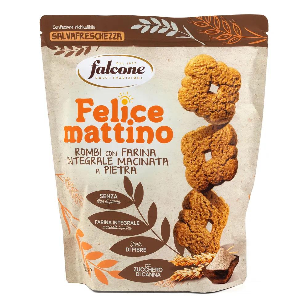 Печенье сдобное Falcone из цельнозерновой муки 500 гр., дой-пак