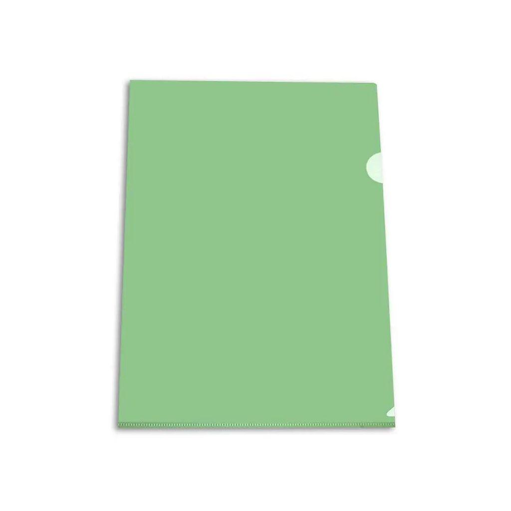 Папка-уголок Бюрократ -EE310/1GREEN, A4, пластик, 0.15мм, зеленый