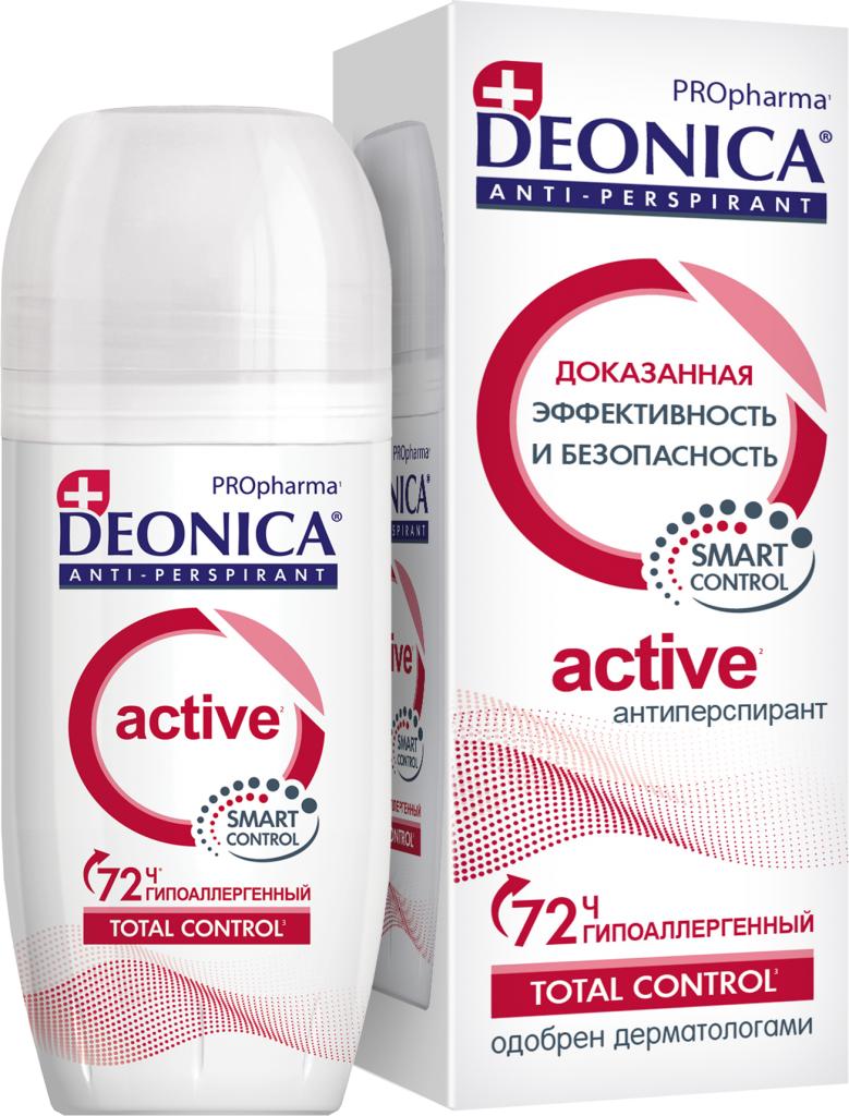 Антиперспирант Deonica PROpharma ACTIVE ролик 50 мл., картон