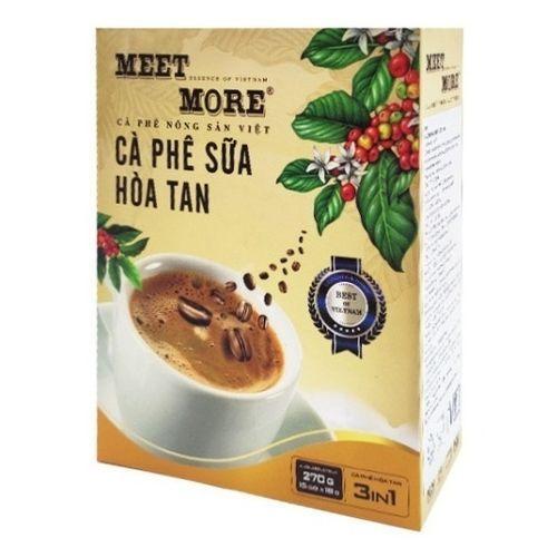 Растворимый кофе MEET MORE 3 в 1 Вьетнам 15 стиков 270 гр., картон