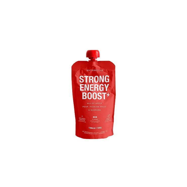 Пюре фруктовое Nutrino Lab strong energy boost яблоко груша маракуйя гуарана 180 гр., дой-пак