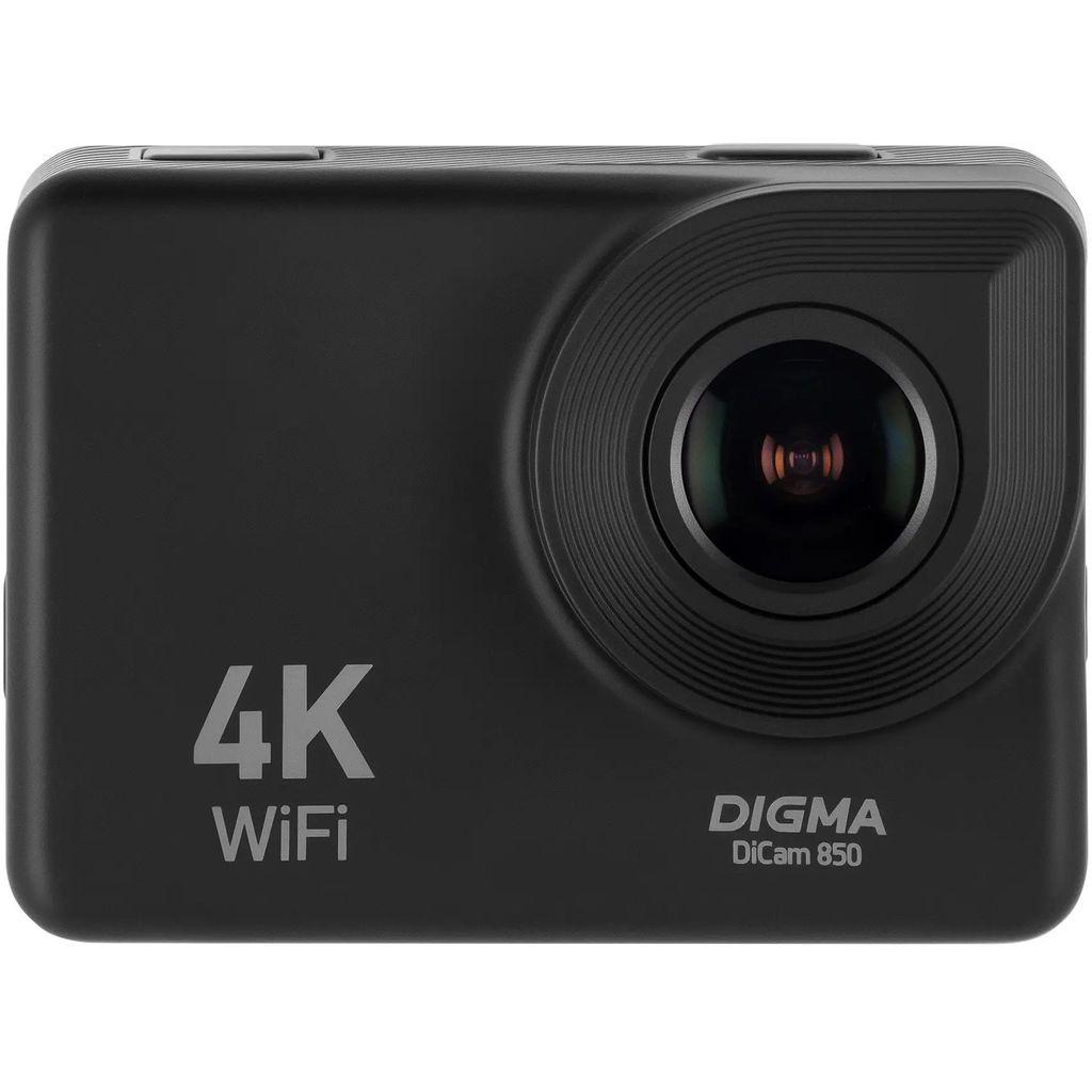 Экшн-камера Digma DiCam 850 4K, WiFi, черный [dc850]