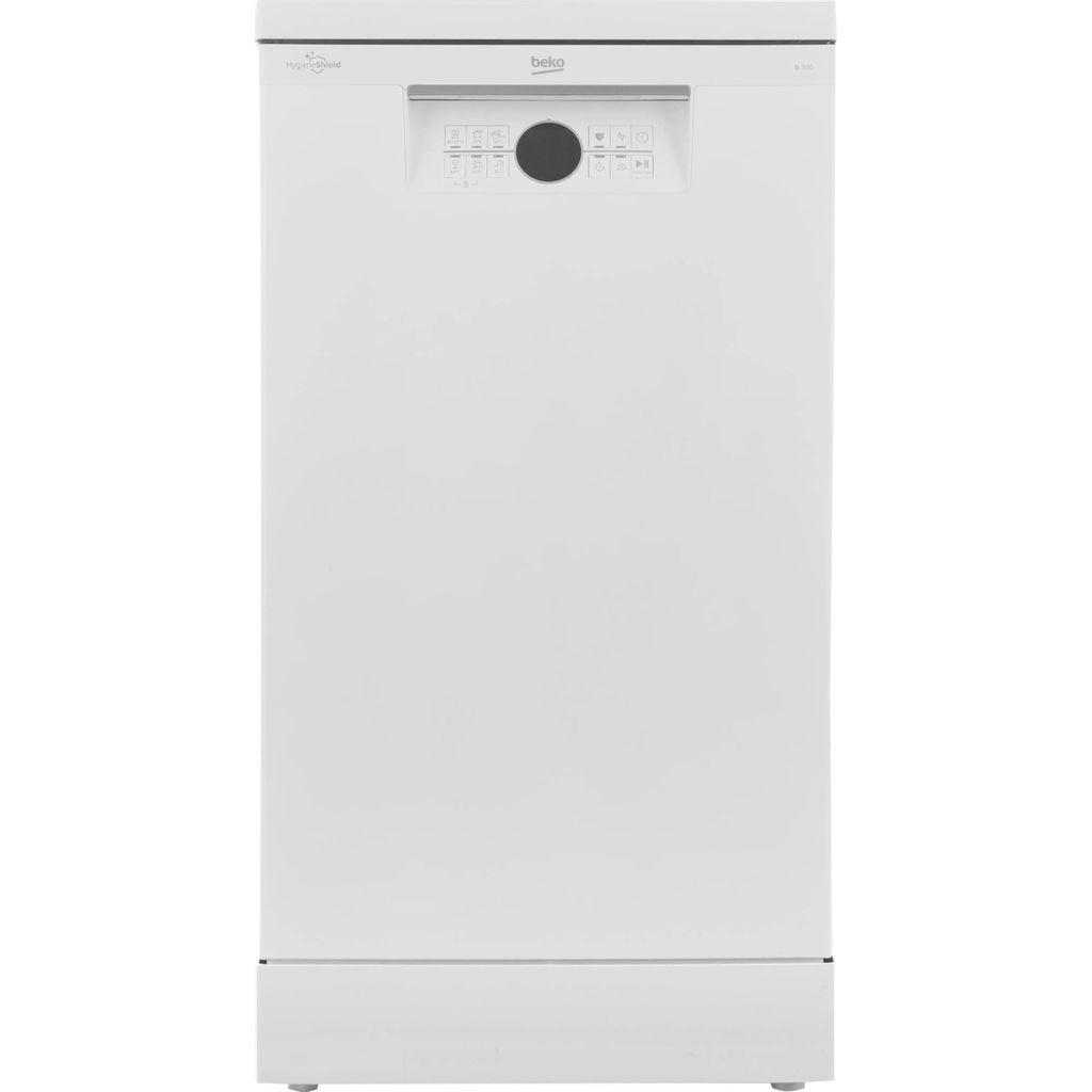Посудомоечная машина Beko BDFS26020W, узкая, напольная, 44.8см, загрузка 10 комплектов, белая [7639008335]