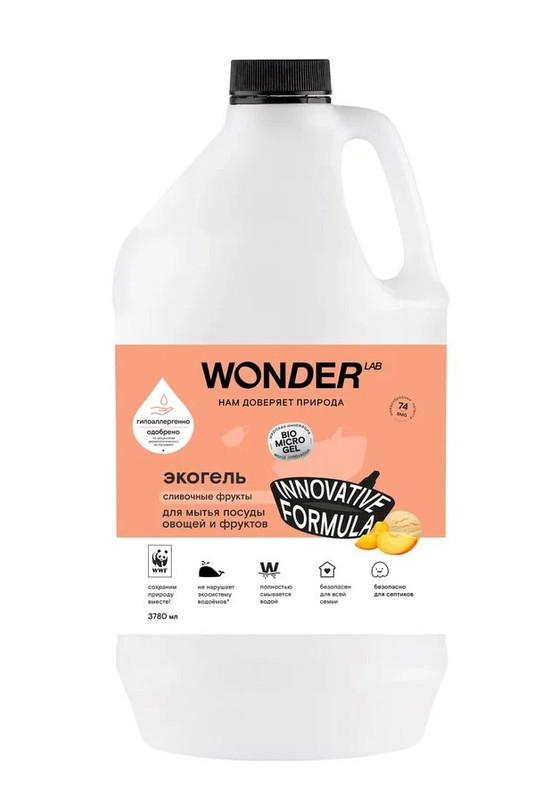 Экогель для мытья посуды WONDER LAB innovative formula сливочные фрукты, 3,78 л., ПЭТ
