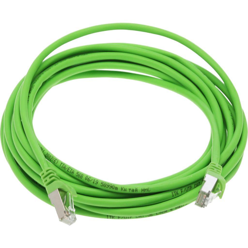 Патч-корд ITK вилка RJ-45, вилка RJ-45, кат.5E, LSZH, 5м, зеленый [pc02-c5efl-5m]