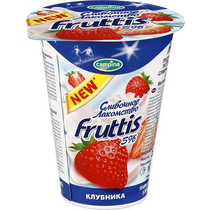 Йогуртный продукт Сливочное Лакомство клубника 5%, Fruttis, 290 гр, ПЭТ