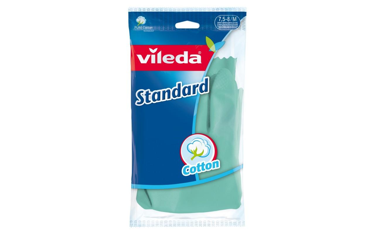 Перчатки Vileda Standart с хлопковым напылением M