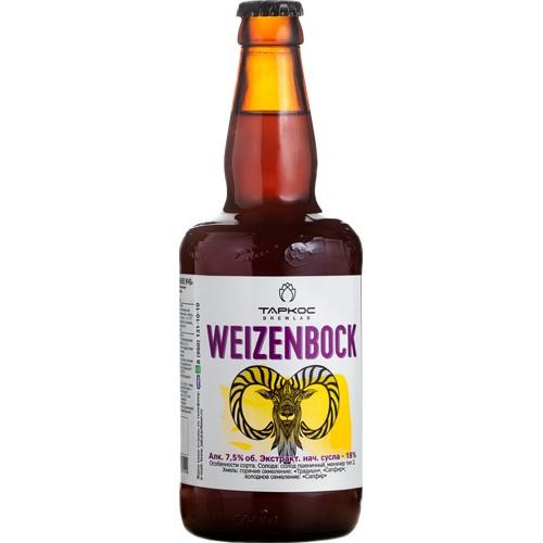 Пиво Таркос Weizenbock светлое нефильтрованное пастеризованное 7,5 %, 500 мл., стекло