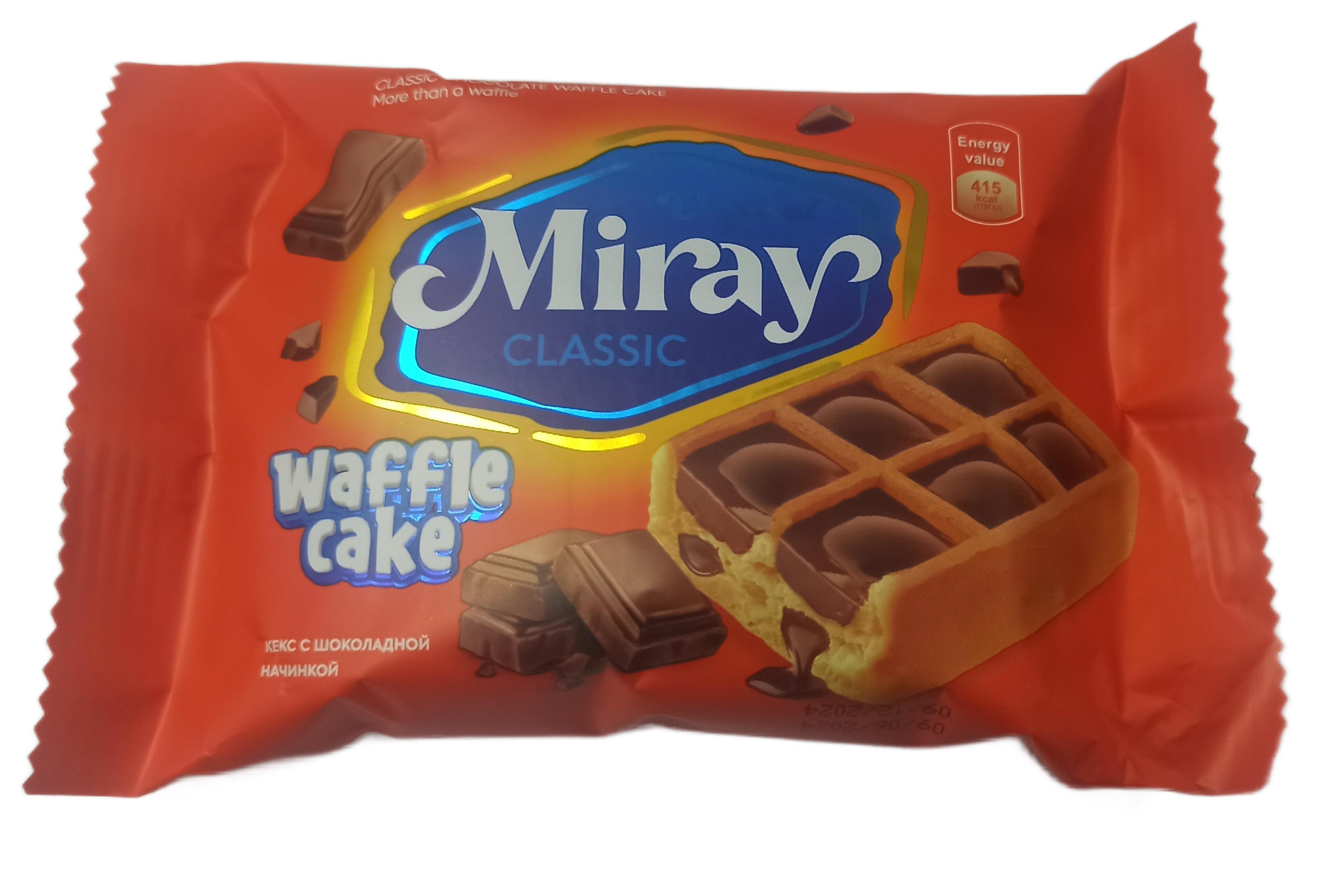 Кекс Waffle Cake с шоколадной начинкой Waffle Cake, 45 гр., флоу-пак