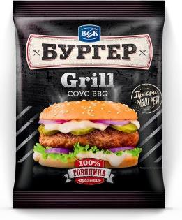Бургер ВЕК Grill с соусом BBQ 150 гр., флоу-пак