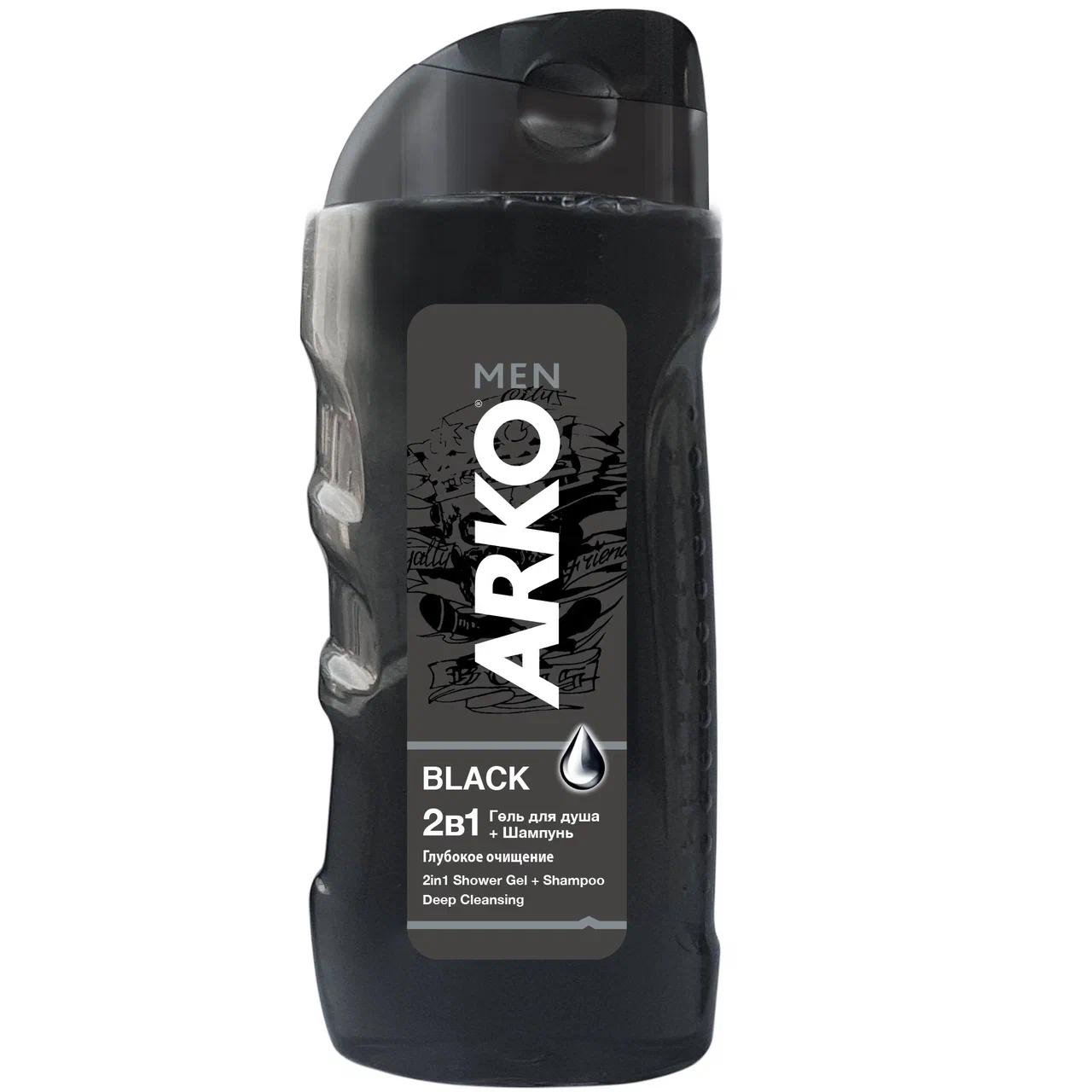 Гель Arko Men для душа 2в1 Black 260 мл., флакон