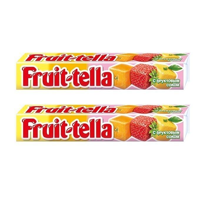 Конфеты жевательные Fruit-tella 88 гр., обертка