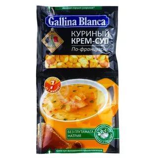 Крем-суп Gallina Blanca 2в1 куринный по-французски, 23 гр, сашет