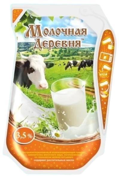 Продукт молокосодержащий Молочная деревня 3,5% 900 гр., ecolean