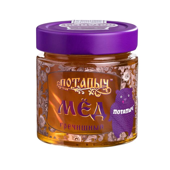 Мёд Потапыч натуральный гречишный, 250 гр, стекло