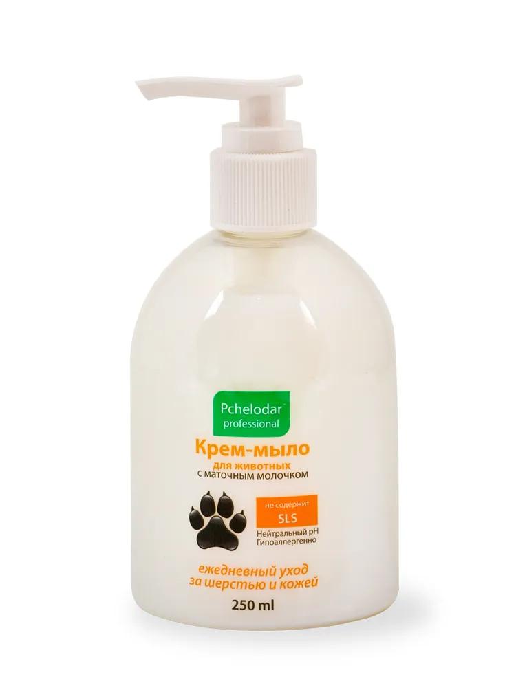 Крем-мыло Pchelodar Professional с маточным молочком длшерсти и кожи животных, 250 мл, флакон с дозатором