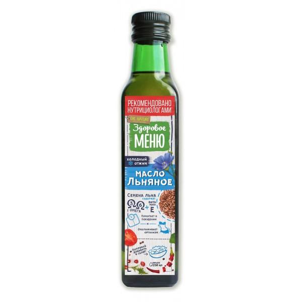 Масло льняное нерафинированное Dr. Naturi, 250 мл., стекло