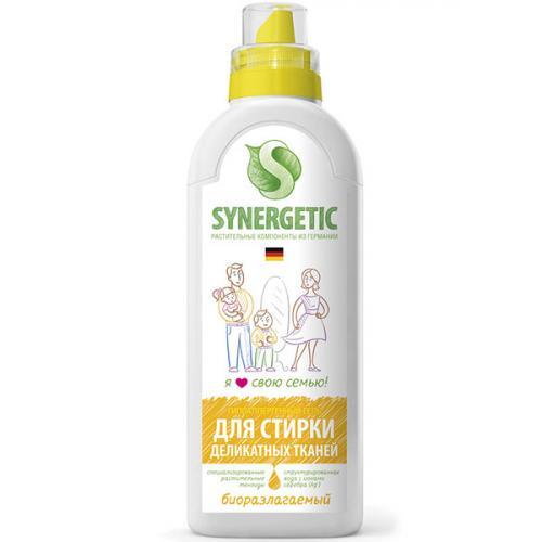 Гель Synergetic для стирки деликатных тканей гипоаллергенный 750 мл., ПЭТ