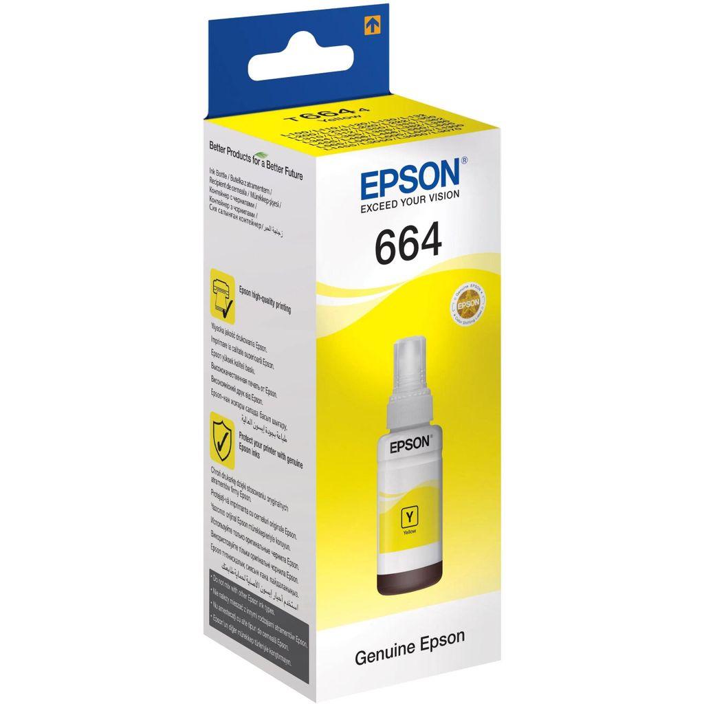 Чернила ориг. Epson T6644 желтые для L100/L110/L210/L300/L355 (70мл)