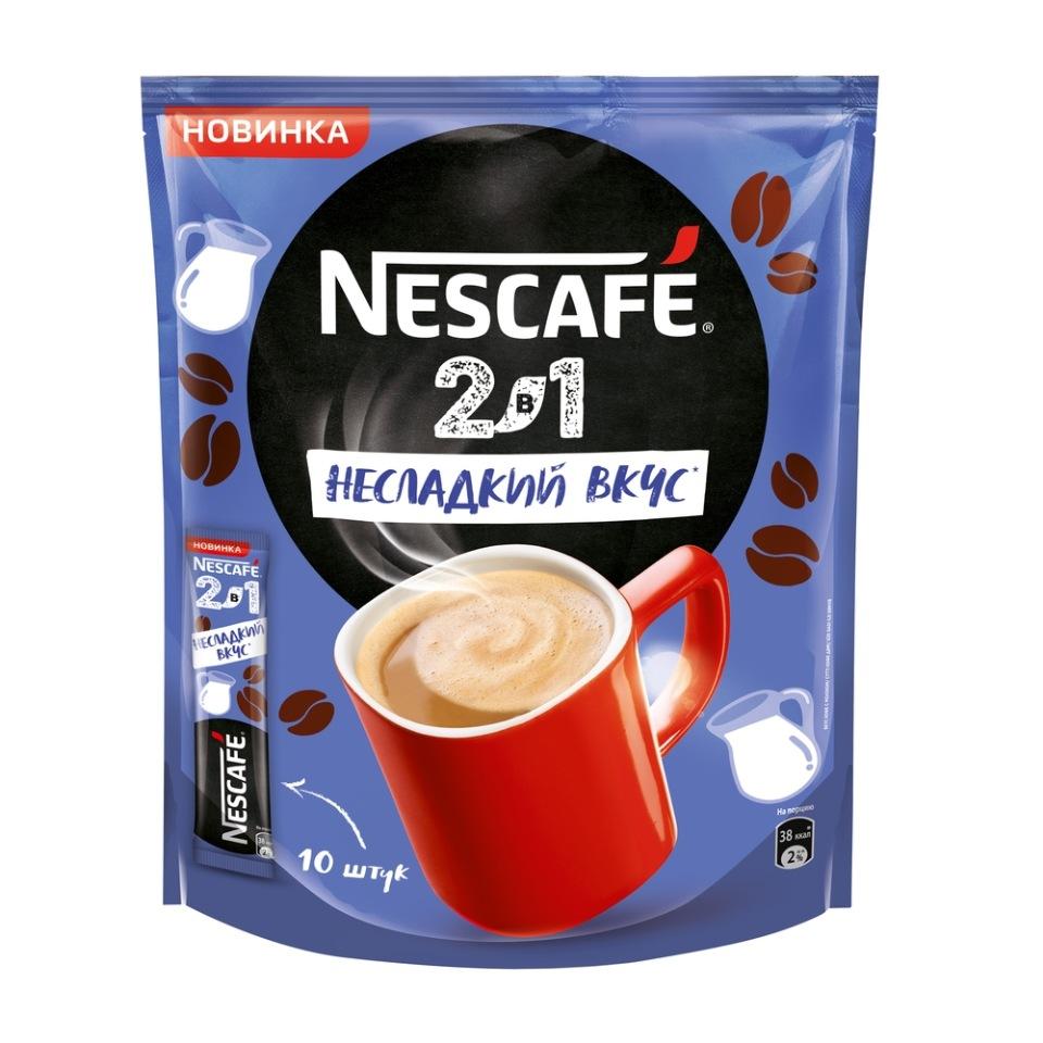 Кофе Nescafe 2в1 несладкий вкус растворимый 80 гр., дой-пак