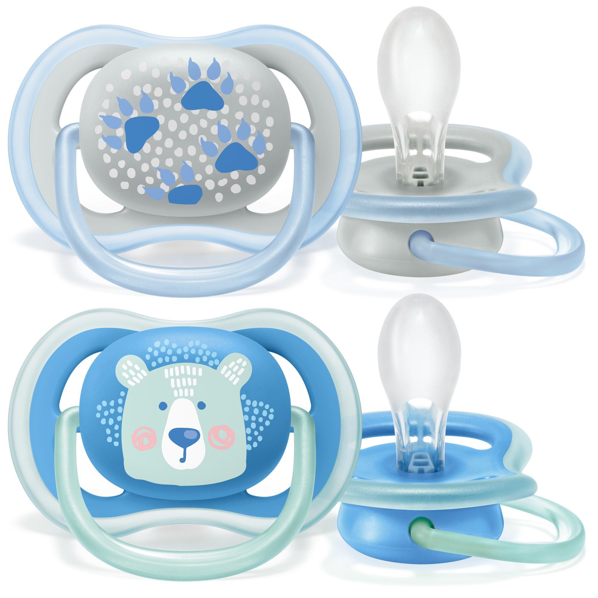 Пустышка силиконовая Philips Avent ultra air SCF085/03 с футляром, 2 шт, 6–18 мес., ПЭТ