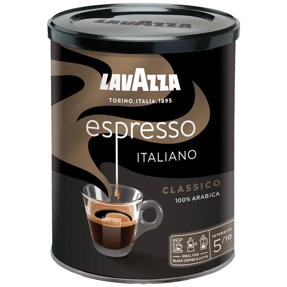 Кофе Lavazza Espresso натуральный жареный молотый 250 гр., ж/б