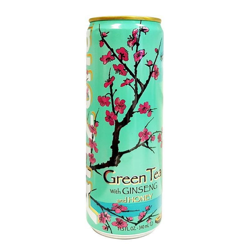Чай холодный Arizona Green Tea with Ginseng and Honey зеленый чай женьшень и мед 340 мл., ж/б