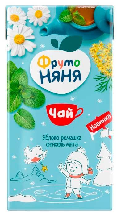 Чай фруктово-травяной Фруто Няня из яблок с ромашкой, фенхелем и мятой 500 мл., тетра-пак