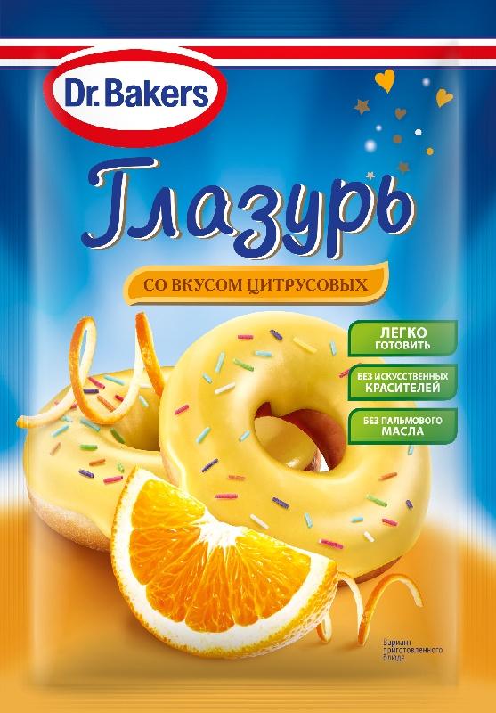 Глазурь Dr.Bakers со вкусом цитрусовых 90 гр., саше