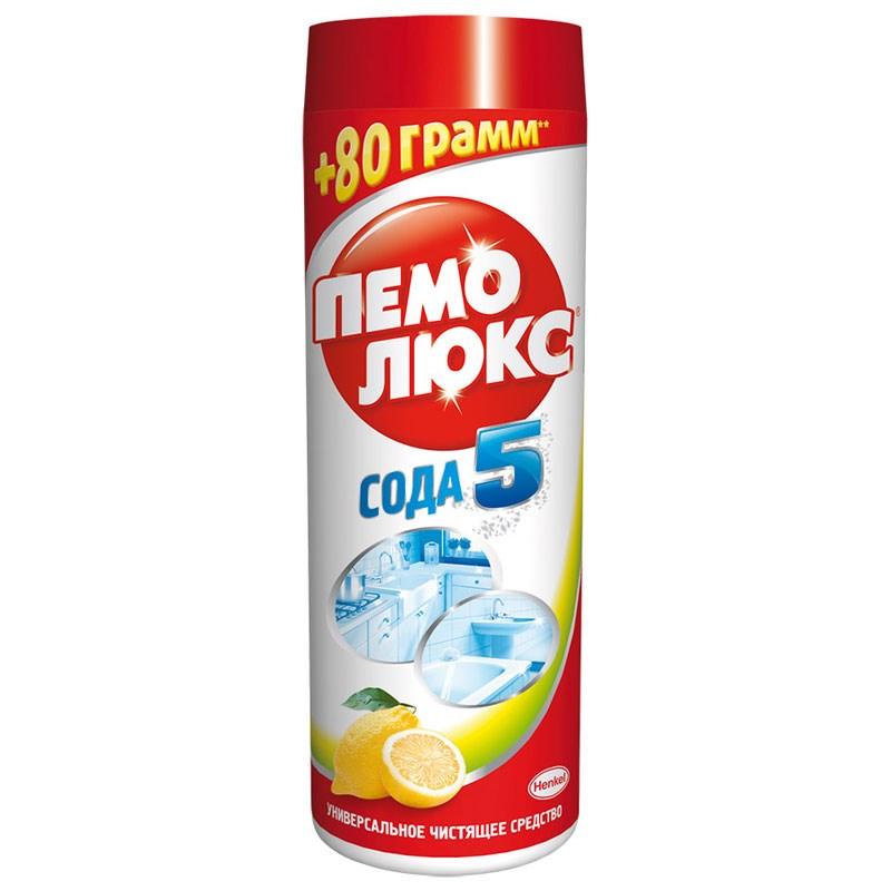 Средство чистящее Пемолюкс сода-5 лимон 480 гр., пластиковая упаковка