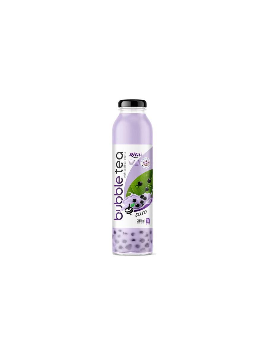 Чай холодный Rita Bubble milk tea Taro с шариками из Конжака 315 мл., стекло