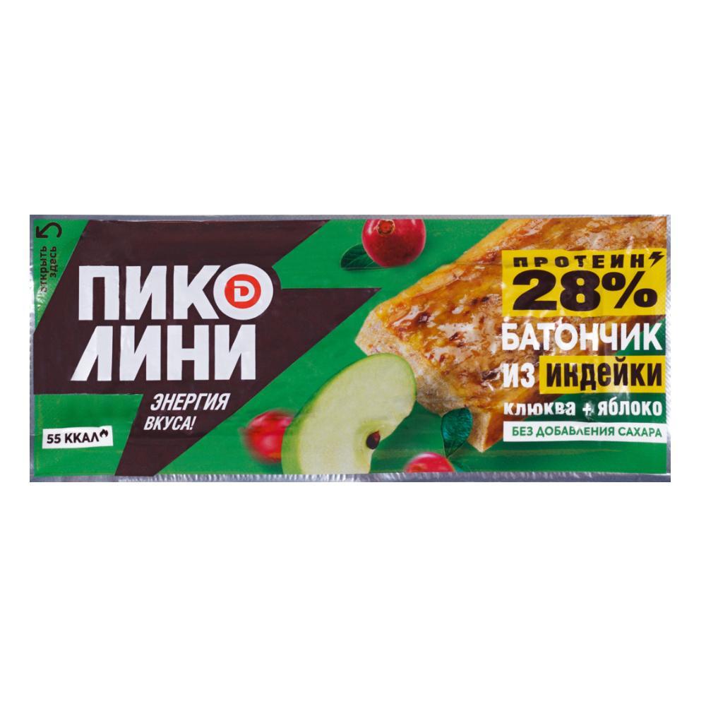 Батончик Дымов из индейки с клюквой и яблоком сыровяленый 27 гр., в/у