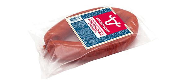 Колбаса полукопченая Владпродукт краковская 350 гр., оболочка
