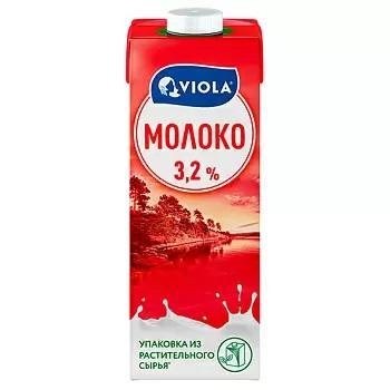 Молоко Viola ультрапастеризованное 3,2% 1 л., тетра-пак