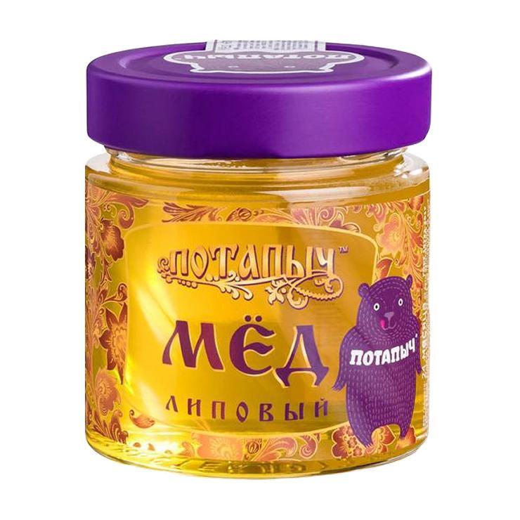 Мёд Потапыч натуральный липовый, 250 гр, стекло
