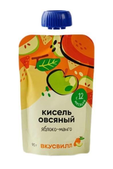 Кисель ВкусВилл овсяный Яблоко-манго 90 гр., пауч