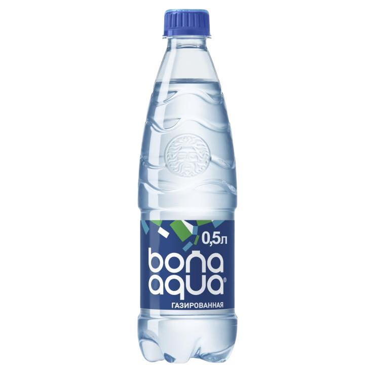 Вода газированная Bona Aqua Россия 500 мл., ПЭТ