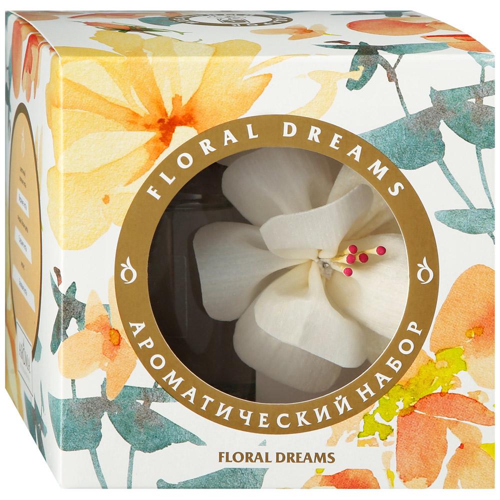 Диффузор Aroma Harmony Floral Dreams ароматический, с цветком, 50 мл., картон