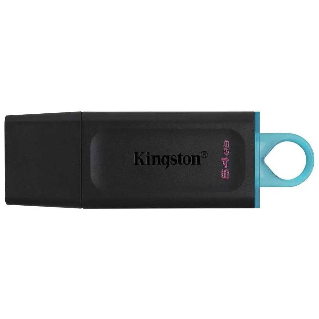 Флешка USB Kingston DataTraveler Exodia 64ГБ, USB3.2, черный и голубой [dtx/64gb]