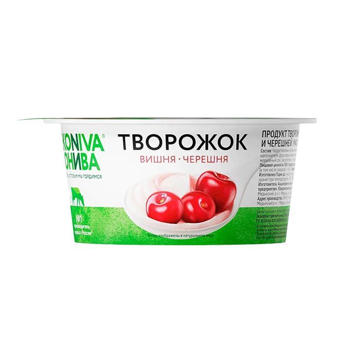 Творог ЭкоНива мягкий вишня черешня 5% 125 гр., стакан