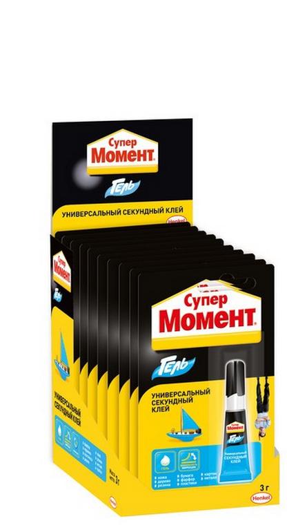 Клей моментальный гель Супер Момент, 3 гр., блистер